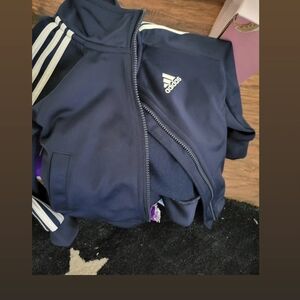 Adidas Kids Navy Blue Track Jacket